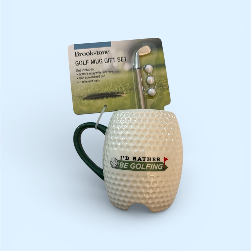 Brookstone Golf Mug Gift Set New. Perfect gift for Golfer!🏌️